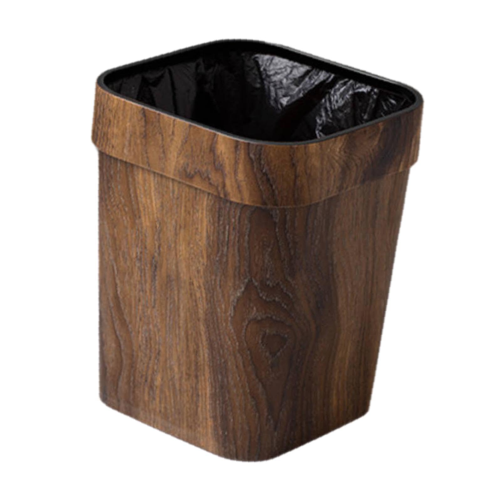 IEUDNS Trash Bin Wastebasket Bin Rustic Square Household Portable Decorative Small Narrow Garbage Can Recycle Bin for Kitchen Decor