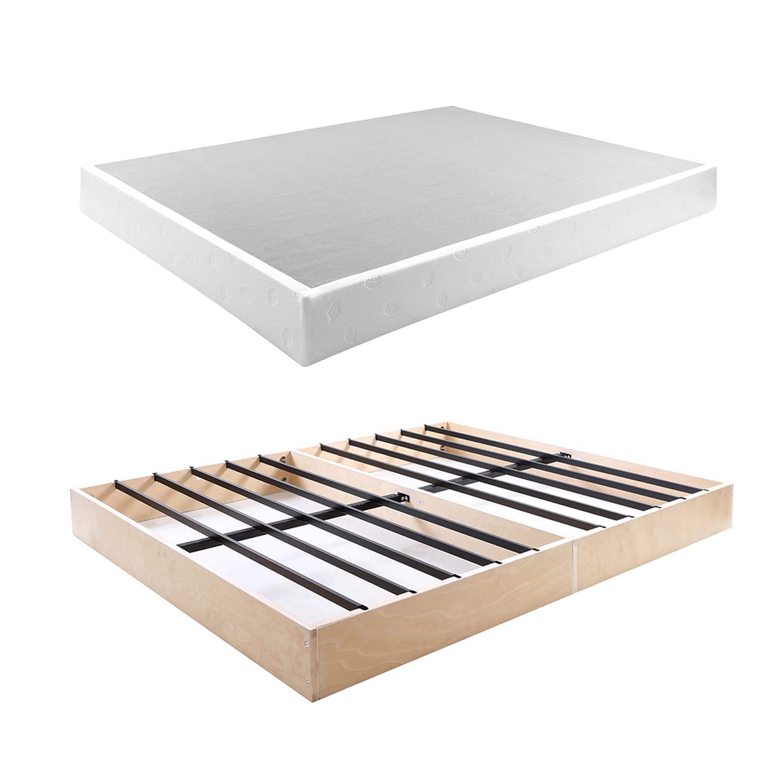 Panana Box Spring High Profile Metal Heavy Duty Easy Assembly Sturdy Box Spring Mattress Foundation, Strong & Sturdy Support No Noise Easy to Clean (9 Inch, Full)