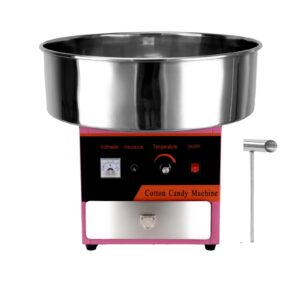 cotton candy machine commercial, cotton candy maker with stainless steel bowl, sugar scoop, storage drawer, 1000w electric floss maker for family party, home, kids birthday, carnival(pink)