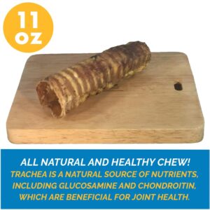 123 Treats Premium Beef Trachea for Dogs – 6 Inch 100% Natural Beef Dog Chews, Rich in Glucosamine and Chondroitin for Joint & Hip Mobility (10 Count)