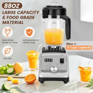 Chaoos Blender, Blenders for Kitchen with 88Oz Large Capacity, Max.2200W/1800W Powerful Blender with 5 Preset Function, BPA-Free Professional Countertop Blender for Smoothies, Ice Crush, Frozen Drinks