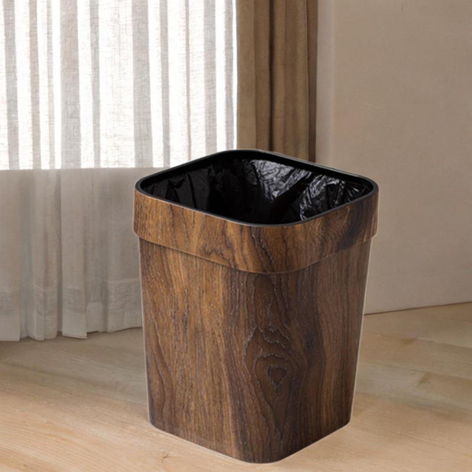 IEUDNS Trash Bin Wastebasket Bin Rustic Square Household Portable Decorative Small Narrow Garbage Can Recycle Bin for Kitchen Decor