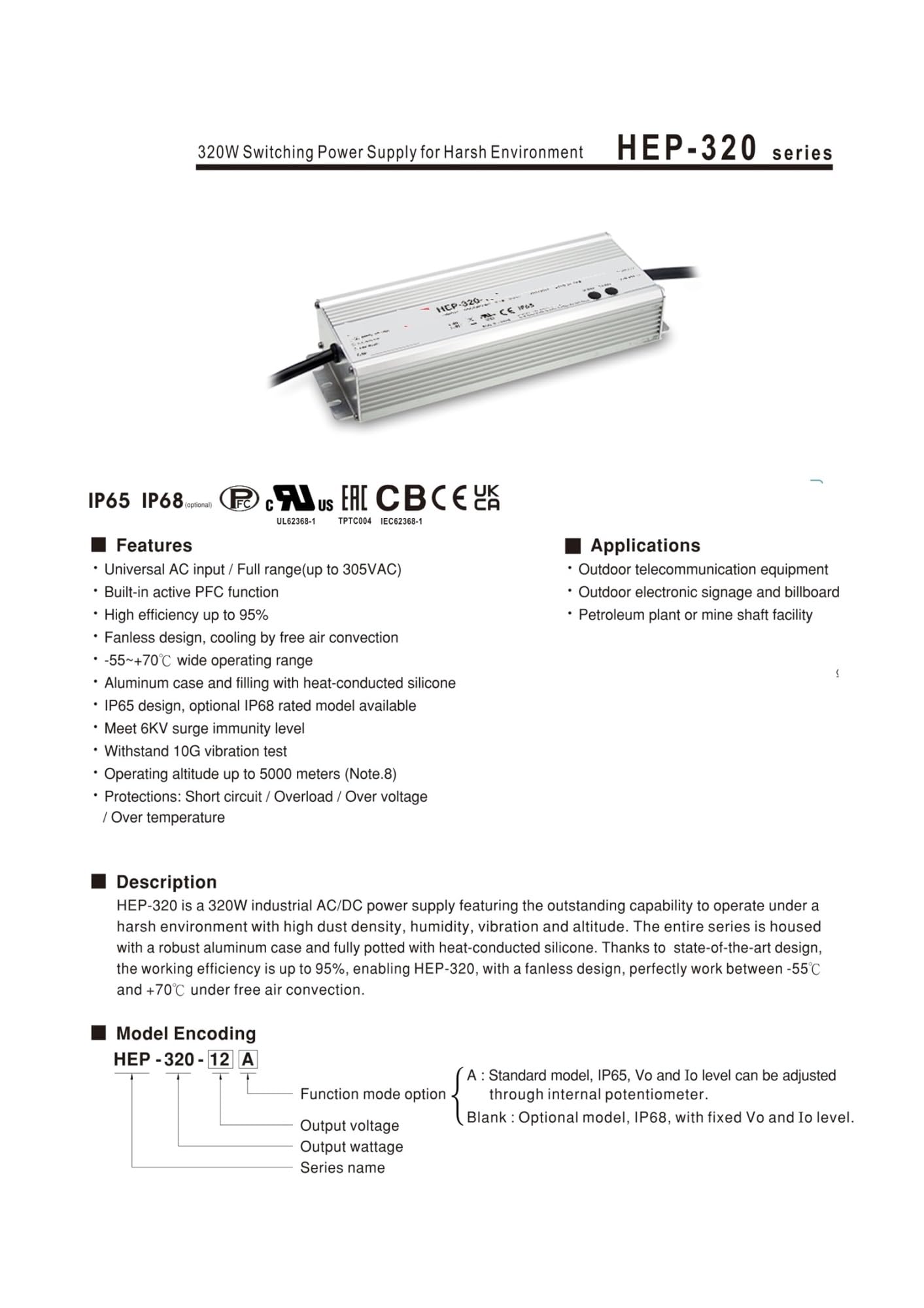 Bolisila Switching Power Supply HEP-320 HEP-320-12A HEP-320-24A HEP-320-36A HEP 320 320W (Size : HEP-320-12A, Color : 320W)