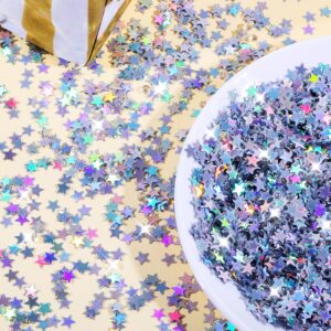 Abeillo 3000 Pcs Glitter Star Confetti with Diamond, 30g 6mm Metallic Foil Sprinkles Table Glitter Confetti, Twinkle Sequins Scatter Star Confetti for Birthday Party Halloween Christmas Decoration