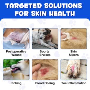 Pet Wound Healing Spray| Dogs, Cats, Horses, Skin Aid Spray for Cats and Dogs | First Aid Spray for Wound Care | Healing on Cuts, Hot Spot, Burns, Skin Irritation, for Relief & Treatment |100m