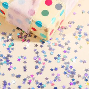 Abeillo 3000 Pcs Glitter Star Confetti with Diamond, 30g 6mm Metallic Foil Sprinkles Table Glitter Confetti, Twinkle Sequins Scatter Star Confetti for Birthday Party Halloween Christmas Decoration