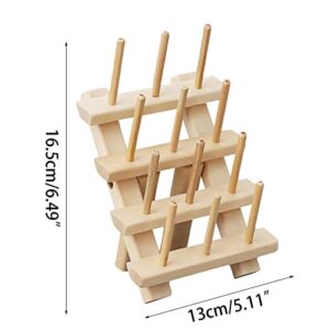 PURPLELILY Wooden Thread Rack Holder Sewing Embroidery Thread Holder Sewing Organizer Sewing Cone Storage Organiser Sewing Quilting Embroidery Organizer