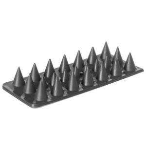 Pack of 10 Plastic Bird Deterrent Spikes for Birds, Pigeon, Squirrel, Raccoon, Crow, and Cat Anti-Climb Strips to Deter Theft - Suitable for Wall, Windowsill, Railing, Fence, and Roof - Grey