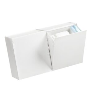 NOENNULL Wall Mounted Storage Box Flip Lid Design Space Saving Large Capacity Wall Mounted Storage Organizer Box for Cotton Swab Floss Tissue (White), NOENNULLvabu4k12tr-11