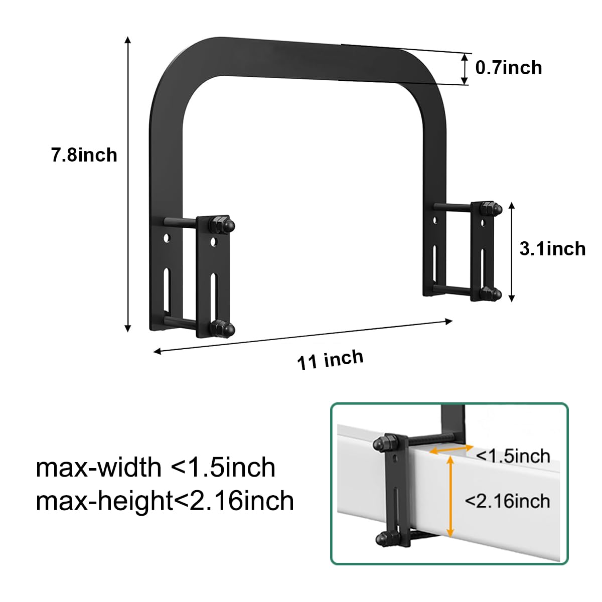 ANTEISI 4 Pcs Mattress Holder for Metal Bed Frame,Mattress Retainer,Non Slip Mattress Gripper,Mattress Slide Stopper for Metal Frame.Black