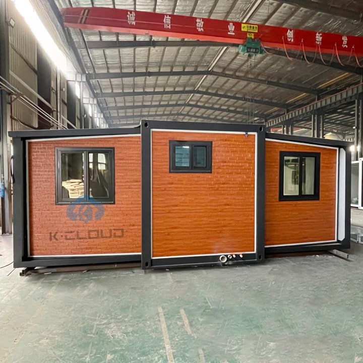 Generic Portable Prefabricated 40 FT Tiny Expandable Container House Standard with ensuite,2 Bedroom Granny Flat- Equipped with 3 Rooms, a Living Room, a Toilet and a Bathroom., Customizable