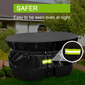 Rubermaid 100 Gallon Oval Stock Tank Cover Openning Zipper Cold Plunge Insulated Hot Tub Cover Outdoor Oval Ice Bath Cover Water Trough Cover Farm Water Tank Cover Horse Trough Cover Stock Pond Cover