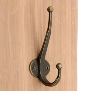 lxz 4 pcs antique brass wall mounted hooks - wall hooks - hat hangers robe hooks, height 4.8-in (12 cm)