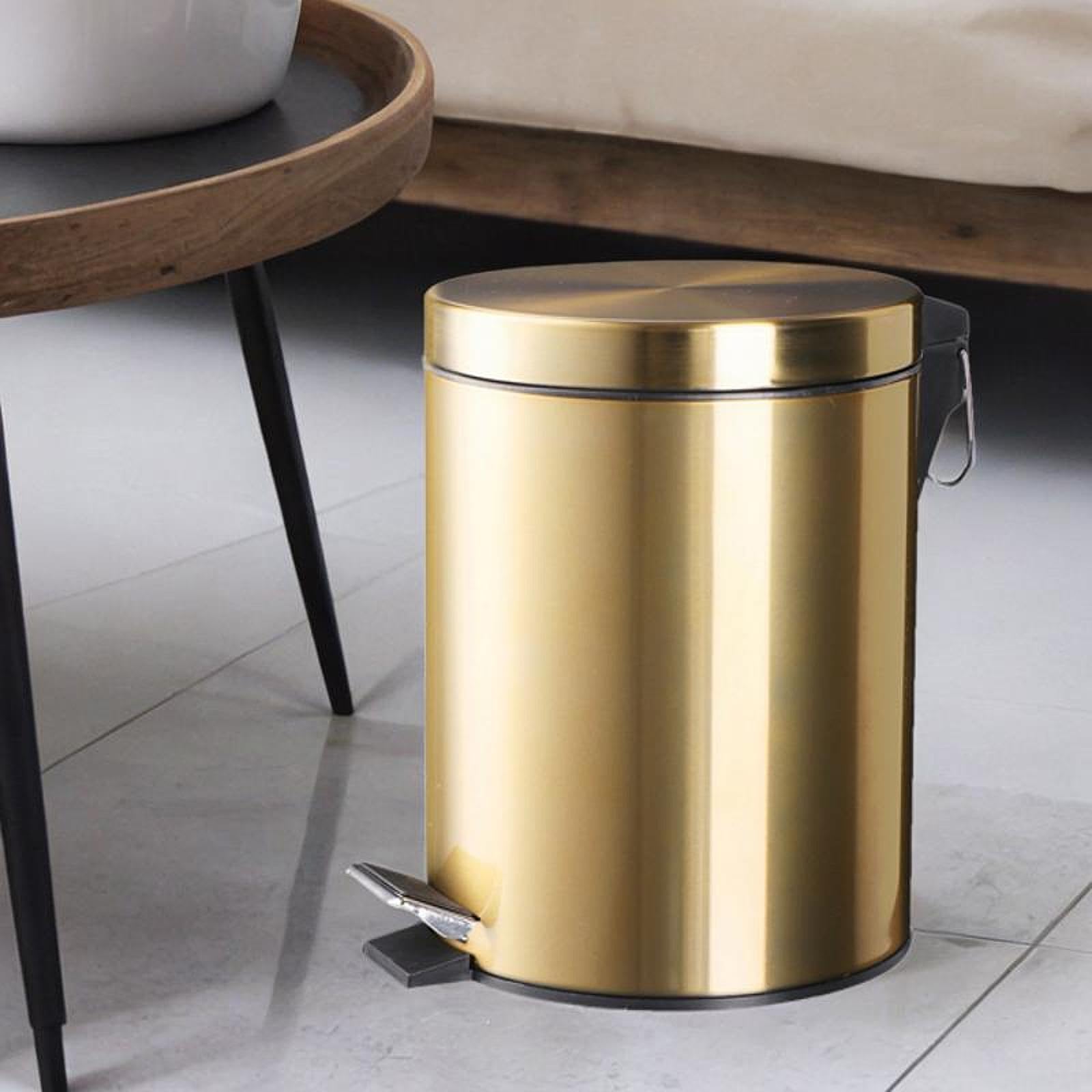 DimyFew Pedal Bin Step Trash Can Slient with Lid and Step Foot Pedal, Slim, Garbage Bin Trash Bin for Home Office Bedroom Living Room