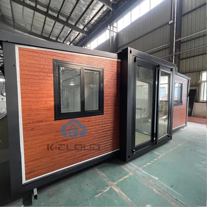 Generic Portable Prefabricated 40 FT Tiny Expandable Container House Standard with ensuite,2 Bedroom Granny Flat- Equipped with 3 Rooms, a Living Room, a Toilet and a Bathroom., Customizable