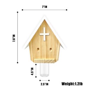 GRTRE 2 Pack Wood Carpenter Bee Trap for Outside - Best Bee Trap - Wood Boring Bee Trap- Nature Church Style Carpenter Bee Traps Outdoor Hanging - Insect Traps Removes Carpenter bee