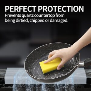 ANZIUS 4" x 26" Silicone Kitchen Sink Edge Guard,Sink Edge Protector for Kitchen Sink,Sink Granite Quartz Protector, Fits 3.75"~4" Wide Countertop,Odor Free (4" Width,26" Length)