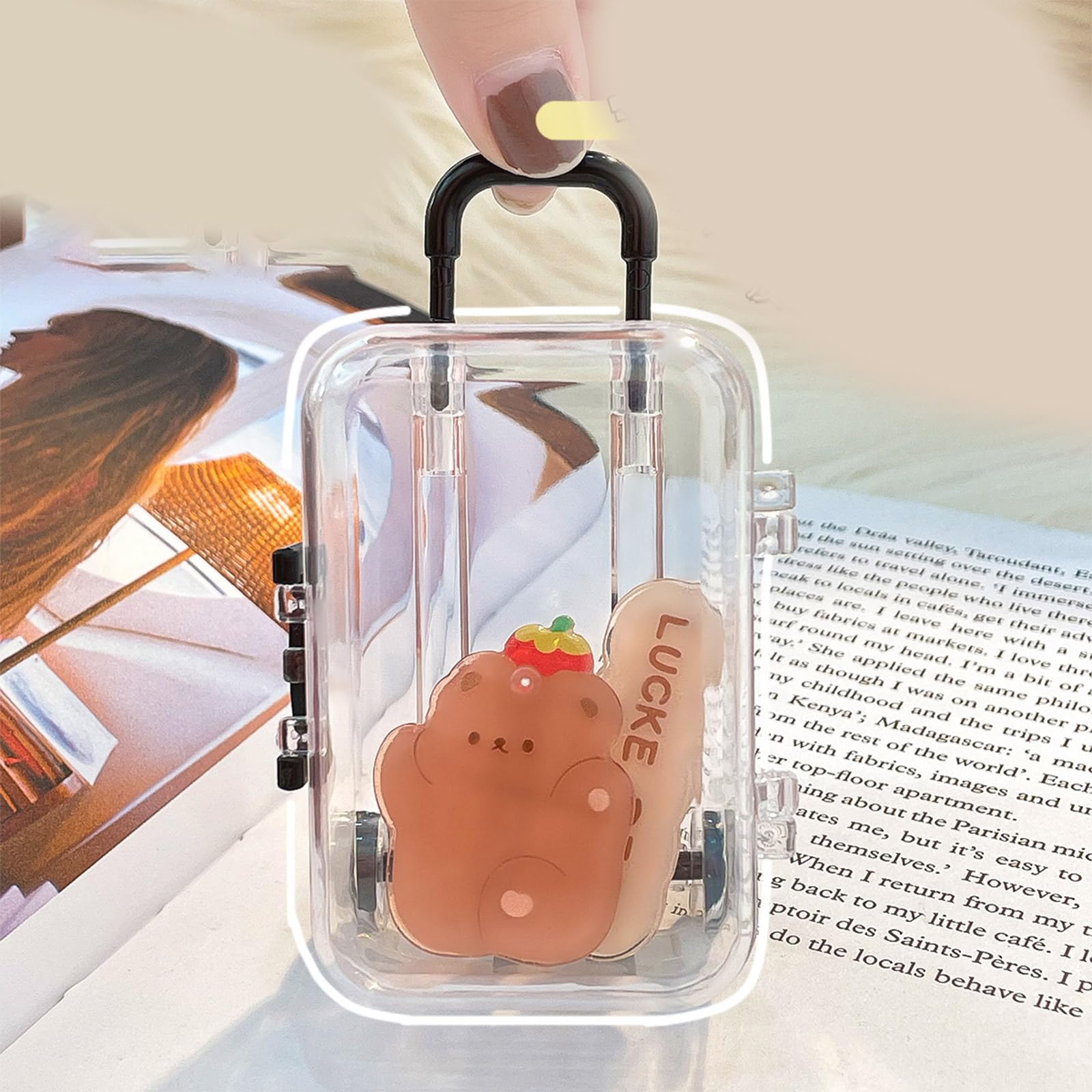 TERNCOEW Miniature Suitcase Dolls Accessories Trunk Toy Small Purse Handbag Luggage Storage Box Dollhouse Decoration Candy Box