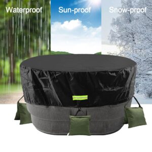 Rubermaid 150 Gallon Oval Stock Tank Cover for Cold Plunge Insulated Hot Tub Cover Outdoor Ice Bath Cover Water Trough Cover Farm Water Tank Cover Horse Trough Cover Stock Pond Cover Waterproof