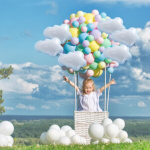 Ckepvo Cloud Balloons 6PCS White Cloud Foil Balloons Cloud Party Decorations,Cloud Balloon For Birthday Party Decorations Supplies Themed Party Birthday Baby Shower,Clouds Decorations