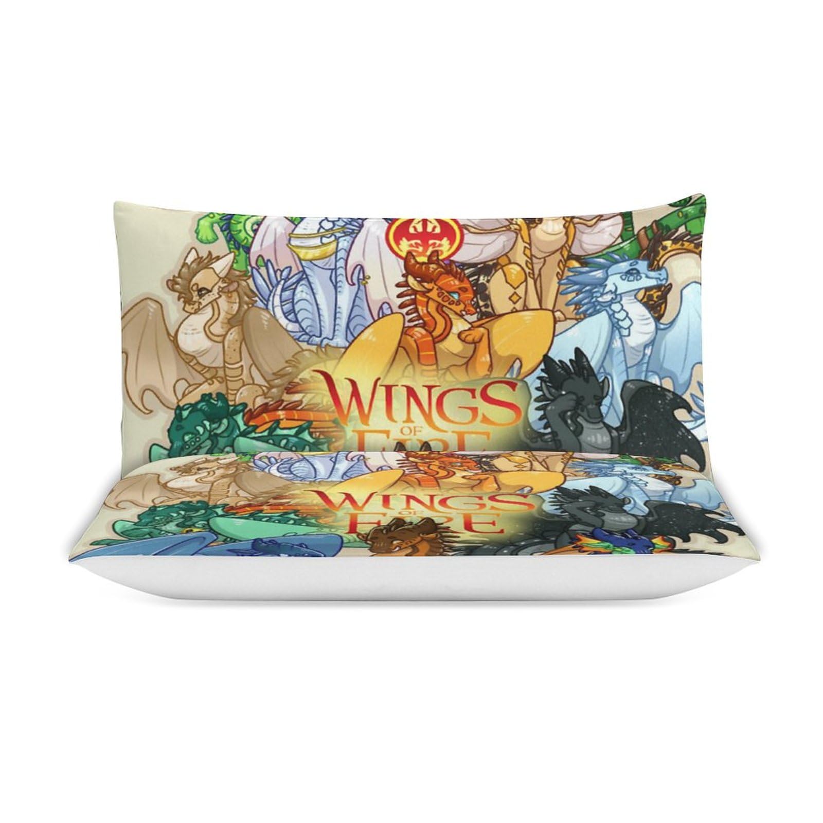 SHELLCELL Wings-of-Fire Dragon 3 Pieces Duvet Cover Set, Soft Bedding Comforter Cover Set with Zipper Closure, 1 Duvet Cover and 2 Pillowcases for Bedroom All Season 79"x90"