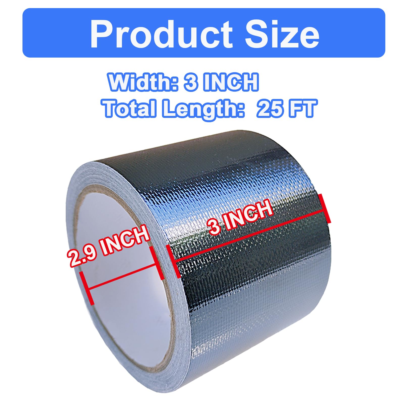 WENSSKKU RV Awning Repair Tape,Repair Tape for Tarp,Outdoor Repair Tape for Canvas,Tent, Boat Covers,Sail Tape,Tear Repair Patch Kit,UVproof Outdoor Repair Tape Heavy Duty,Waterproof,Black