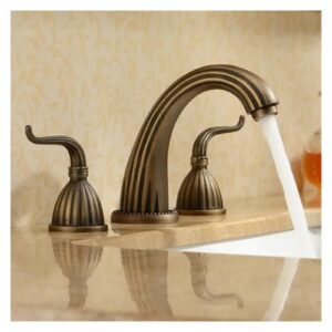 liante antique brass finished bathroom bathtub faucet double handles 3 pcs basin mixer tap gold sink faucet bathroom basin faucet,kitchen faucet