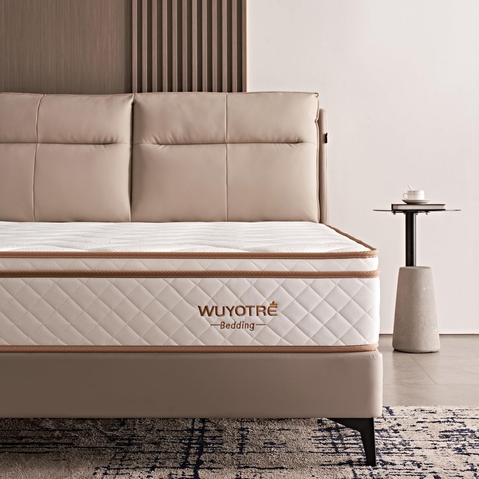 WUYOTRE Queen Mattress, 10 Inch Memory Foam Mattress in a Box,Hybrid Bed Mattress with Individual Pocket Spring,Strong Edge Support,Pressure Relief,Back Pain Relief,CertiPUR-US