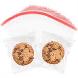 cookie bags 200pcs self sealing cellophane bags 4x6 inches small sealable clear plastic bags with seal for gift giving, packaging candy, snack, treat, products, party favors