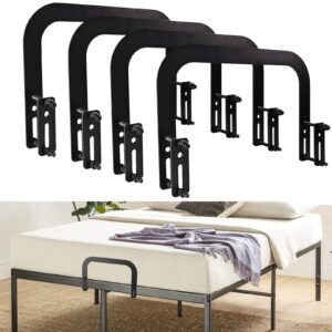 anteisi 4 pcs mattress holder for metal bed frame,mattress retainer,non slip mattress gripper,mattress slide stopper for metal frame.black