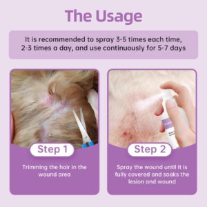 Hot Spot Treatment for Dogs & Cats - Allergy Itch Relief and Wound Care Spray - Dog Skin Irritation & Infection Treatment - Gentle Formula and Lick Safe for All Animals - 4 Fl Oz