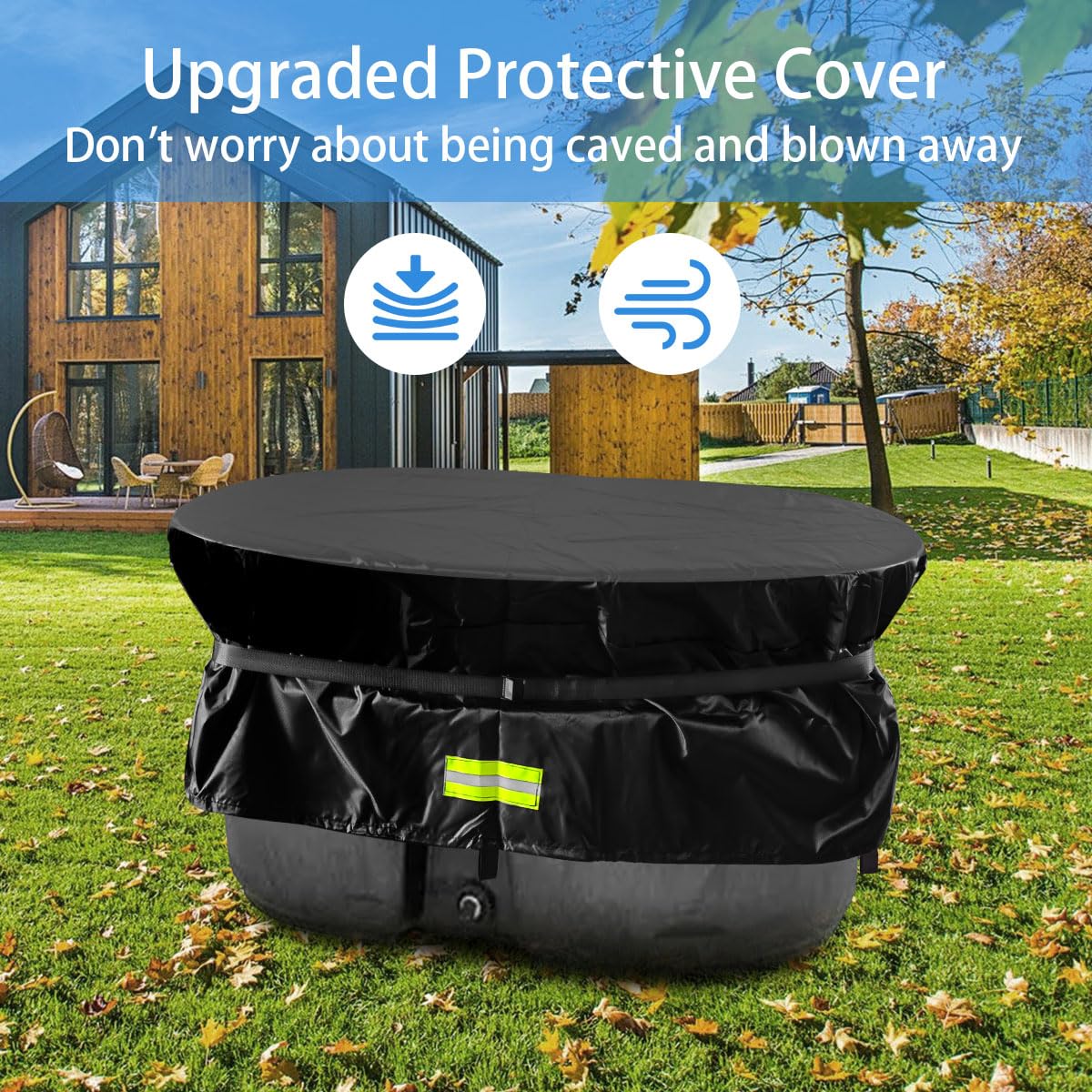 Rubermaid 100 Gallon Oval Stock Tank Cover Openning Zipper Cold Plunge Insulated Hot Tub Cover Outdoor Oval Ice Bath Cover Water Trough Cover Farm Water Tank Cover Horse Trough Cover Stock Pond Cover