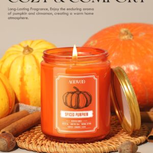 AOOVOO Spic Pumpkin Candle - Fall Soy Candles, Candles for Home Scented, Aromatherapy Candle, Candle for Women, 9 OZ