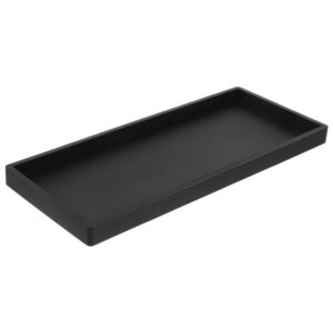 pretyzoom bathroom vanity tray: 20x10cm silicone tray for organization, rectangle bathroom countertop holder tray, kitchen sink tray for organizer and holder