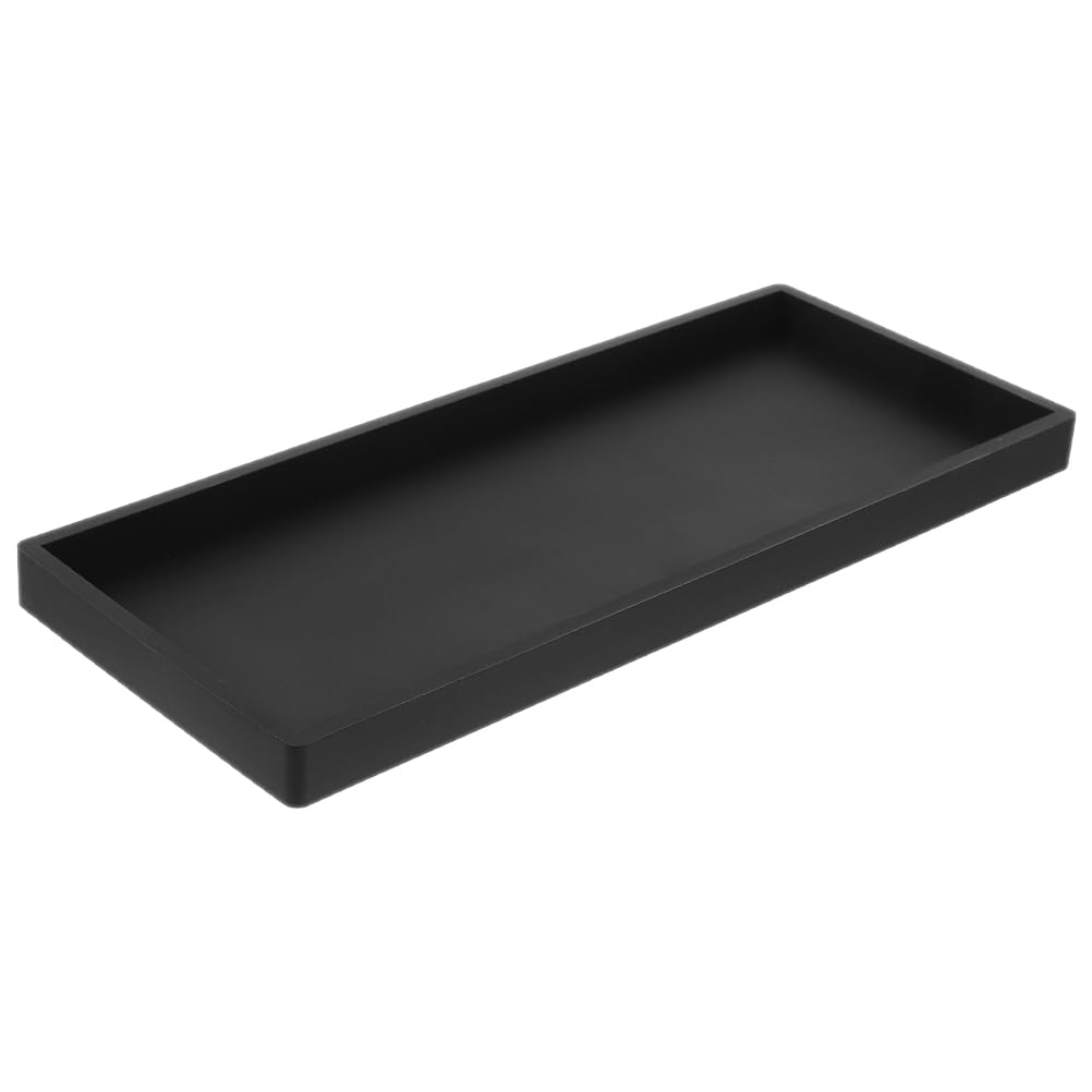 PRETYZOOM Bathroom Vanity Tray: 20x10cm Silicone Tray for Organization, Rectangle Bathroom Countertop Holder Tray, Kitchen Sink Tray for Organizer and Holder