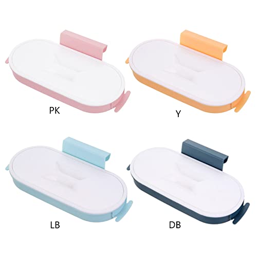 PURPLELILY Trash Bag Storage Rack Hanging Garbage Bag Holder Trash Bin Accessories For Home Kitchen Cupboard Cabinet Drawer Door Bracket Garbage Bag Bin With Lid, Orange