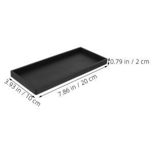 PRETYZOOM Bathroom Vanity Tray: 20x10cm Silicone Tray for Organization, Rectangle Bathroom Countertop Holder Tray, Kitchen Sink Tray for Organizer and Holder