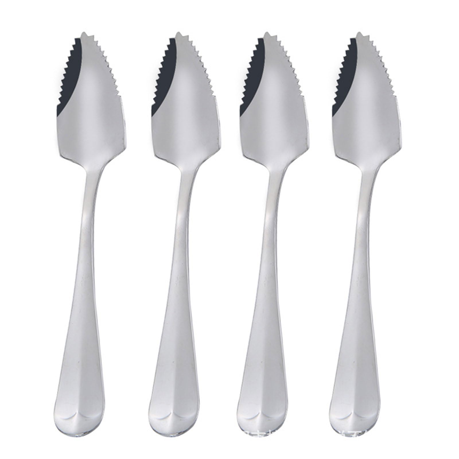 Stainless Steel Grapefruit Spoon For Citrus Fruit Watermelon Dessert Spoon Serrated Edge Ice Cream Dessert Spoon Kitchen Coffee Spoon