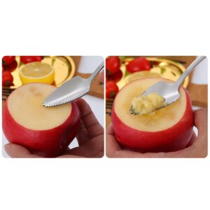 Stainless Steel Grapefruit Spoon For Citrus Fruit Watermelon Dessert Spoon Serrated Edge Ice Cream Dessert Spoon Kitchen Coffee Spoon