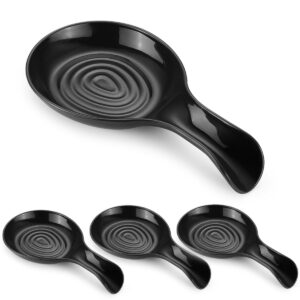 kyraton spoon rest 4 pack, plastic spoon holder for kitchen counter, kitchen utensil rack for spoons, tongs, spatulas, spoon rack for hob, dishwasher safe