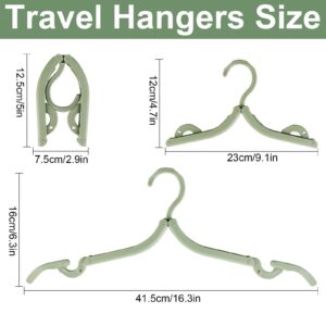 20 Pcs Travel Hangers - Foldable Travel Hangers for Suitcase, Retractable Portable Folding Clothes Hangers, Clothes Drying Rack for Travel