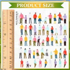 Namalu 200 Pcs Mini People Figurines 1: 100 Scale Architectural Painted Tiny People Model Sitting and Standing Plastic Miniature People Assorted Poses Model Trains for Miniature Scenes