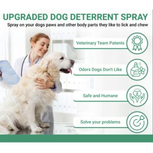 No Chew Spray for Dogs and Cats - 8 Fl Oz - Bitter Apple Spray to Keep Dogs from Chewing Things and Licking Paws - 2 in 1 Alcohol-Free Dog Training & Behavior Aids for Hot Spot and Furniture