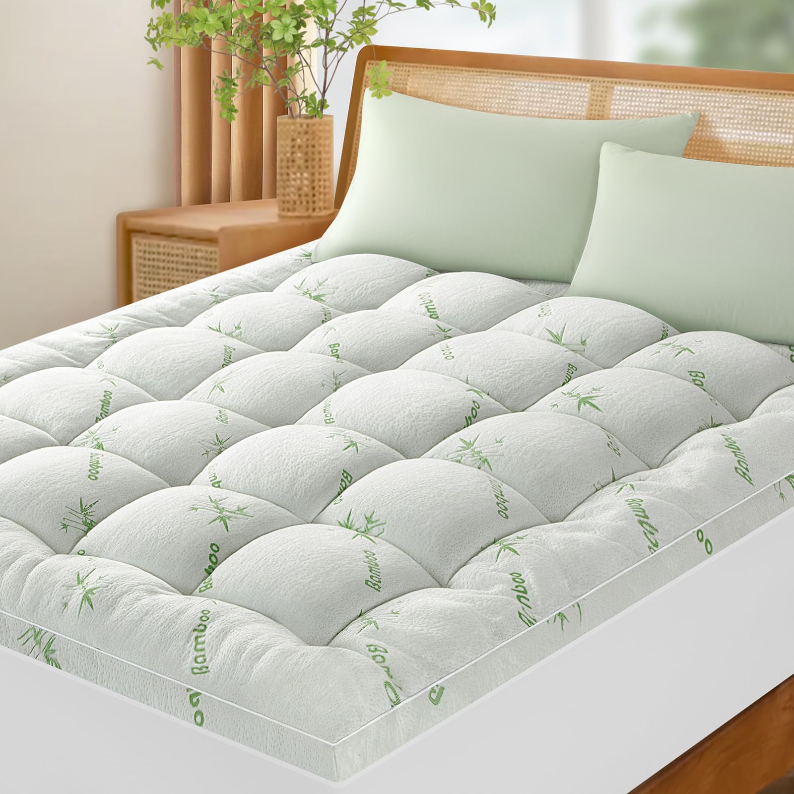 Baauye Bambu_Viscose Mattress Topper King(King,78"x80")