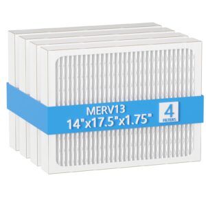 14 x 17.5 x1.75 merv 13 replacement dehumidifier filter compatible with santa fe advance90, advance100, advance120, honeywell dr90 & dr120 dehumidifier models, 4 pack