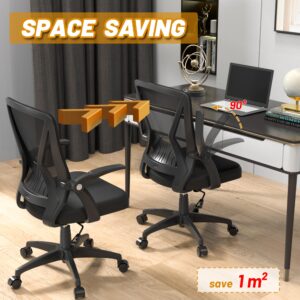 TTD TIANTIANDA Mesh Ergonomic Home Office Computer Desk Chair with Flip Up Armrests and Lumbar Support for Adult