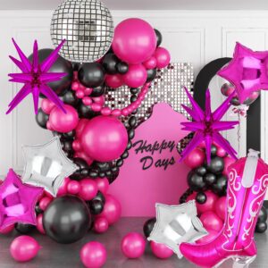 Vsiozian Pink Cowgirl Party Decorations Disco Cowgirl Balloons Cowgirl Boot Balloon Suitable Western Bridal Shower Last Rodeo Bachelorette Theme Party Decorations 8 Pcs