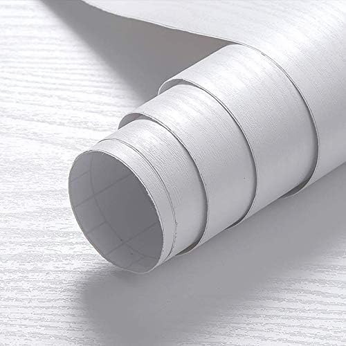 Oxdigi White Wood Contact Paper - 15.7 x 78.7 Inches - Self-Adhesive, Removable and Waterproof - Ideal Peel and Stick Wallpaper for Cabinet, Countertop, Desktop, Rental Property, Kitchen