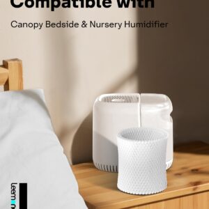 Leemone 2-Pack Bedside Humidifier Filter Replacement Compatible with Canopy Bedside & Nursery Humidifiers, Made with Wood Pulp & Paper Filter, Humidifier Wicking Filter Lasts Up to 6 Weeks