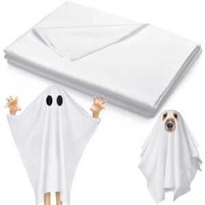 hunnmingre 5 yard x 55 inch halloween fabric ghost costume fabric white quilting cotton fabric for halloween diy witch party hooded vampires cape cloak ghost dog costume trick or treat sewing crafts